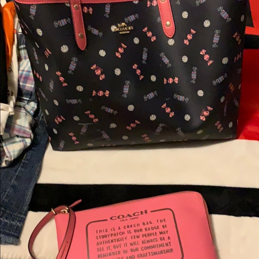 Coach reversible tote